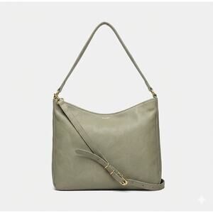 Fount Classic Kinsley Carryall Sea Stone Leather Tote Crossbody Sage Green Purse
